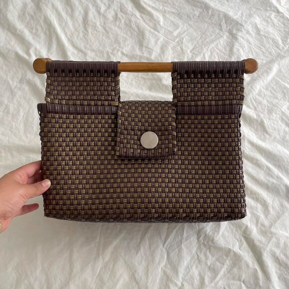 Brown Woven Top-handle bag - Picture 3 of 8